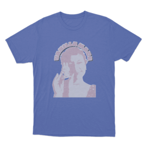 Bunny Portrait T Shirt Blue