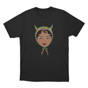 Devil Headscarf T Shirt Black