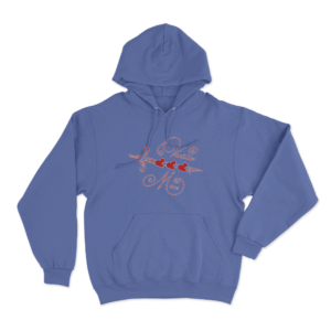 Heart Arrow Hoodie Blue