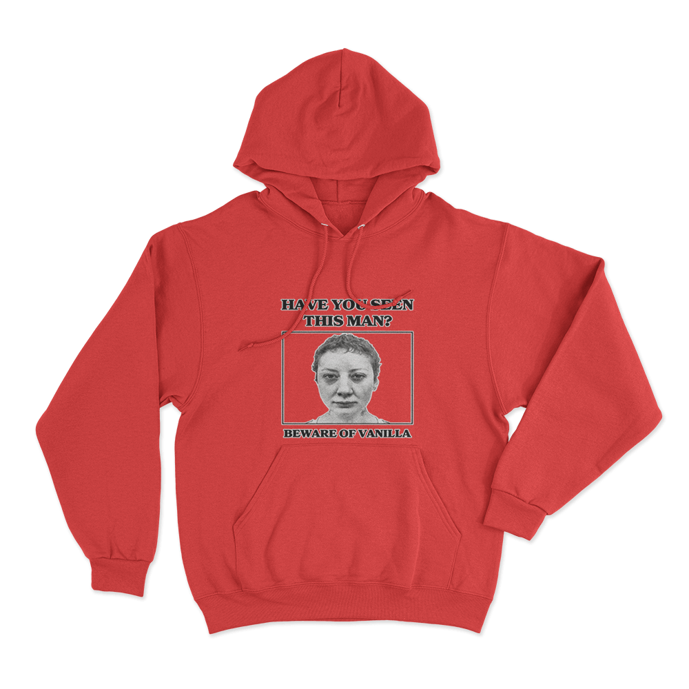 Wanted Poster Hoodie Red Wanted Poster Hoodie Red